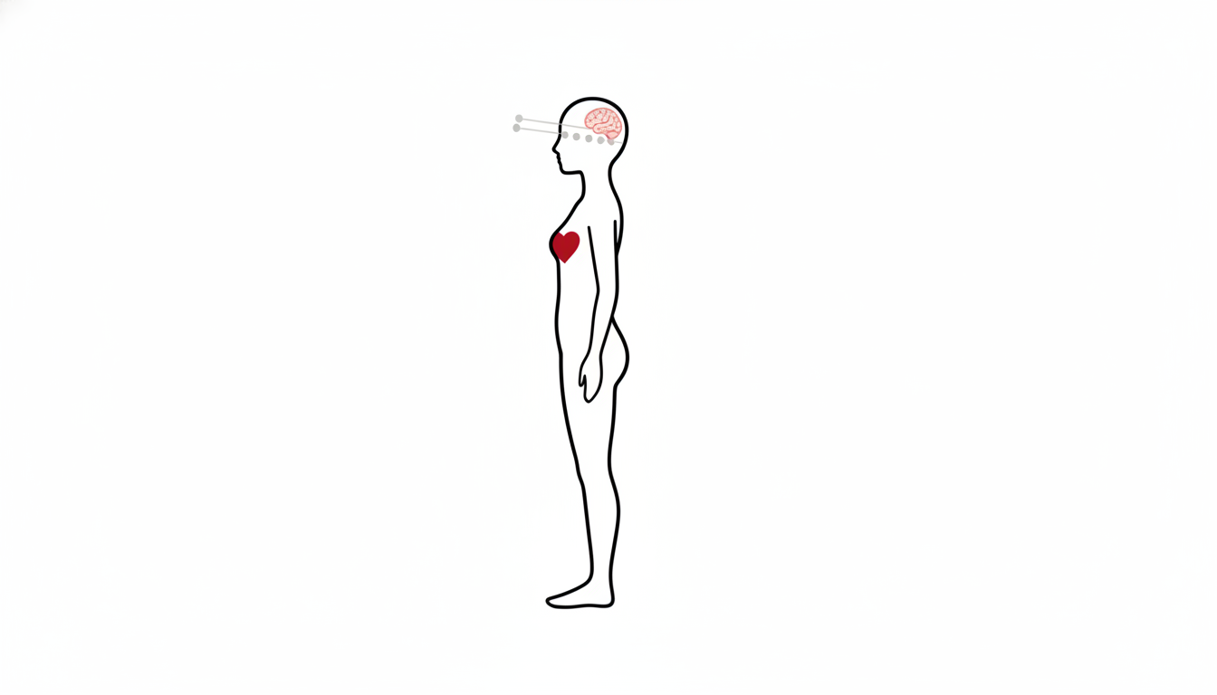 頭のまわりにやわらかな光の点が並んでいる、無機質な人型の線画イラスト